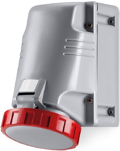 Розетка кабельная накладная DKC Quadro 63А 3Р+РЕ 400В IР67 красный картинка 
